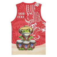 Personalized Puerto Rico Basketball Jersey Coqui Frog With Polynesian Pattern LT05 - Polynesian Pride