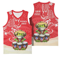 Personalized Puerto Rico Basketball Jersey Coqui Frog With Polynesian Pattern LT05 - Polynesian Pride