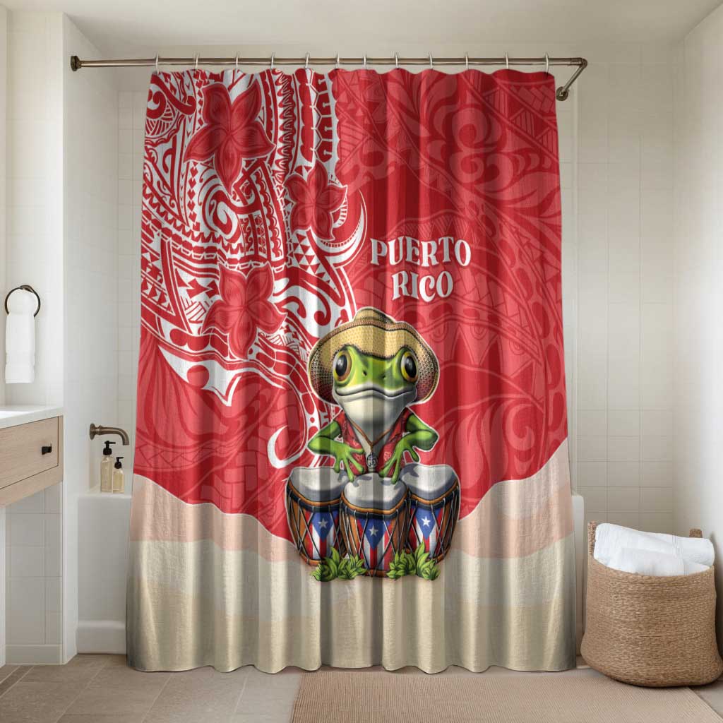 Puerto Rico Bathroom Set Coqui Frog With Polynesian Pattern - Polynesian Pride
