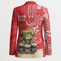 Personalized Puerto Rico Blazer Coqui Frog With Polynesian Pattern LT05 - Polynesian Pride