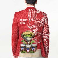 Personalized Puerto Rico Blazer Coqui Frog With Polynesian Pattern LT05 - Polynesian Pride