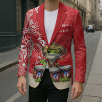 Personalized Puerto Rico Blazer Coqui Frog With Polynesian Pattern LT05 - Polynesian Pride