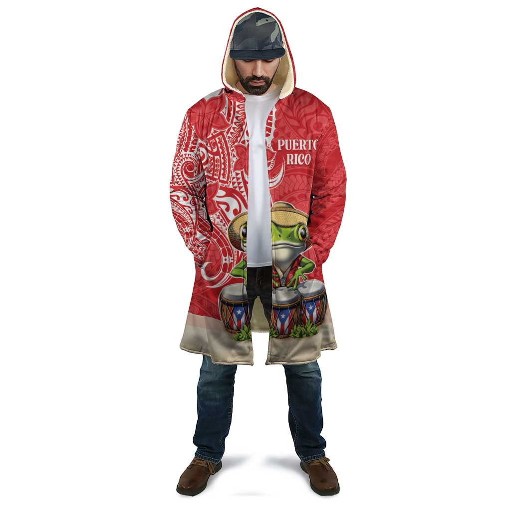 Personalized Puerto Rico Cloak Coqui Frog With Polynesian Pattern - Polynesian Pride