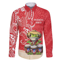 Personalized Puerto Rico Family Matching Puletasi and Hawaiian Shirt Coqui Frog With Polynesian Pattern - Polynesian Pride