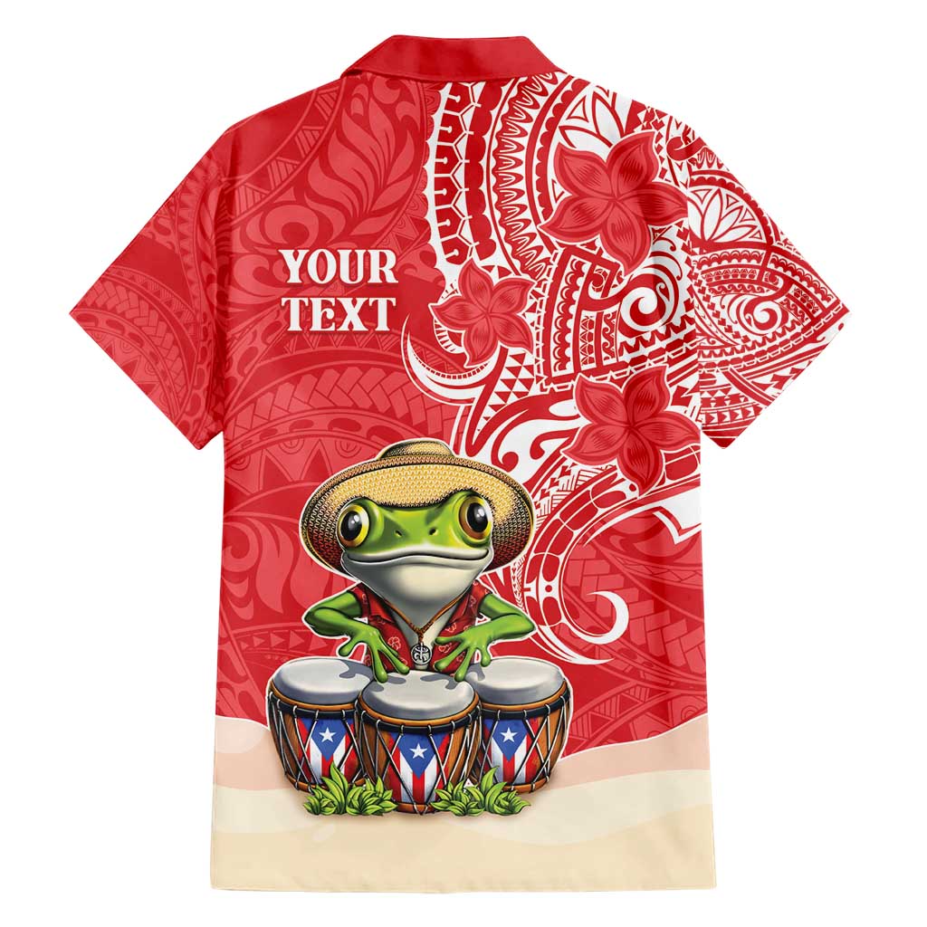 Personalized Puerto Rico Family Matching Short Sleeve Bodycon Dress and Hawaiian Shirt Coqui Frog With Polynesian Pattern - Polynesian Pride