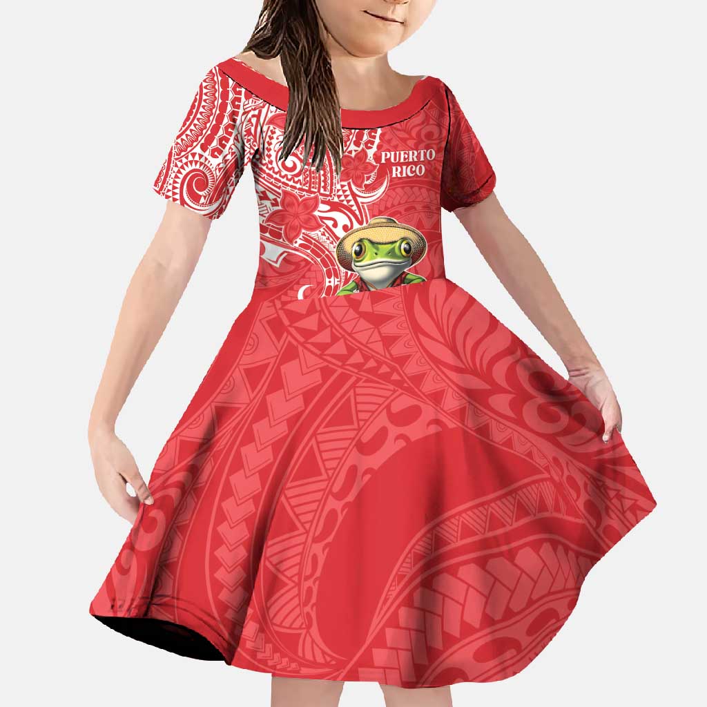Personalized Puerto Rico Family Matching Summer Maxi Dress and Hawaiian Shirt Coqui Frog With Polynesian Pattern - Polynesian Pride