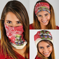 Puerto Rico Neck Gaiter Coqui Frog With Polynesian Pattern LT05 - Polynesian Pride