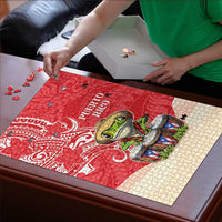 Puerto Rico Puzzle Coqui Frog With Polynesian Pattern LT05 - Polynesian Pride