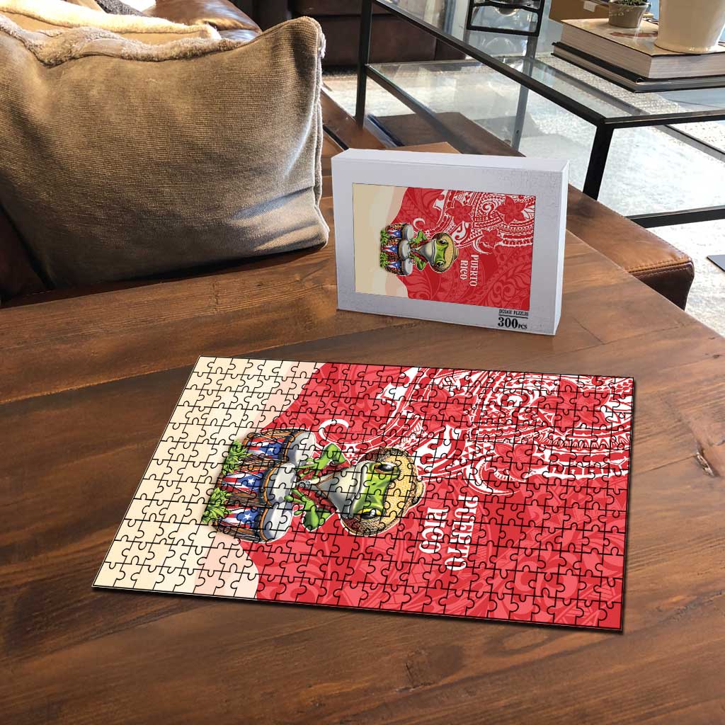 Puerto Rico Puzzle Coqui Frog With Polynesian Pattern LT05 - Polynesian Pride