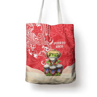 Puerto Rico Tote Bag Coqui Frog With Polynesian Pattern LT05 - Polynesian Pride