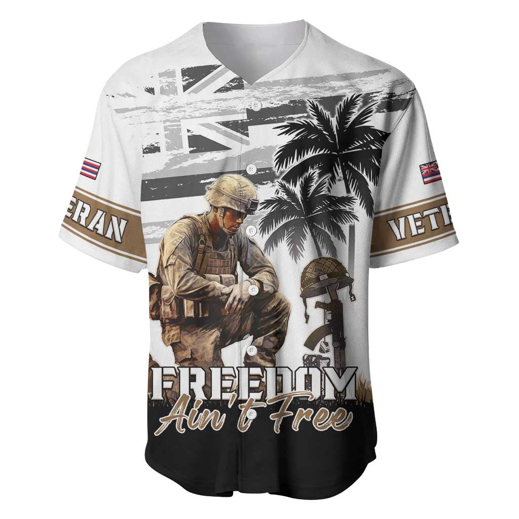 Hawaii Veterans Day Baseball Jersey Honor The Fallen Flag Grunge Style