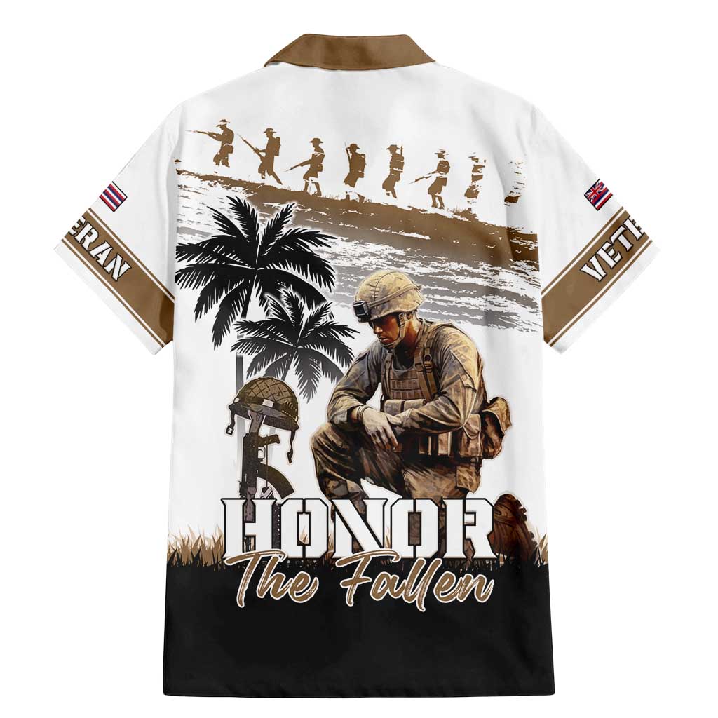 Hawaii Veterans Day Family Matching Mermaid Dress and Hawaiian Shirt Honor The Fallen Flag Grunge Style