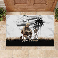 Hawaii Veterans Day Rubber Doormat Honor The Fallen Flag Grunge Style