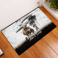 Hawaii Veterans Day Rubber Doormat Honor The Fallen Flag Grunge Style