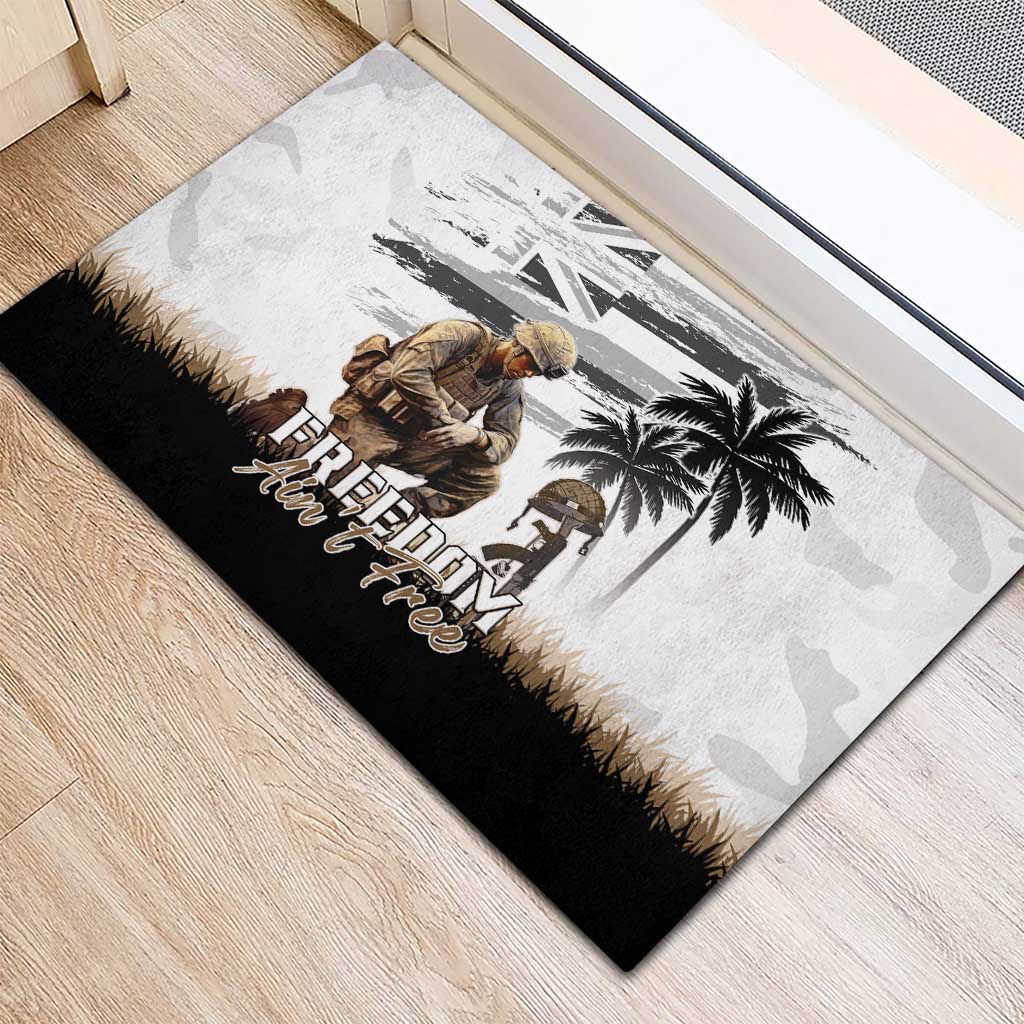 Hawaii Veterans Day Rubber Doormat Honor The Fallen Flag Grunge Style