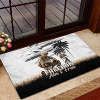 Hawaii Veterans Day Rubber Doormat Honor The Fallen Flag Grunge Style