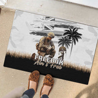 Hawaii Veterans Day Rubber Doormat Honor The Fallen Flag Grunge Style