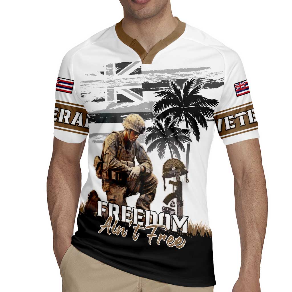 Hawaii Veterans Day Rugby Jersey Honor The Fallen Flag Grunge Style