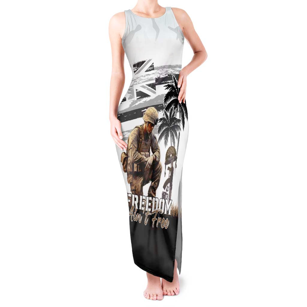 Hawaii Veterans Day Tank Maxi Dress Honor The Fallen Flag Grunge Style