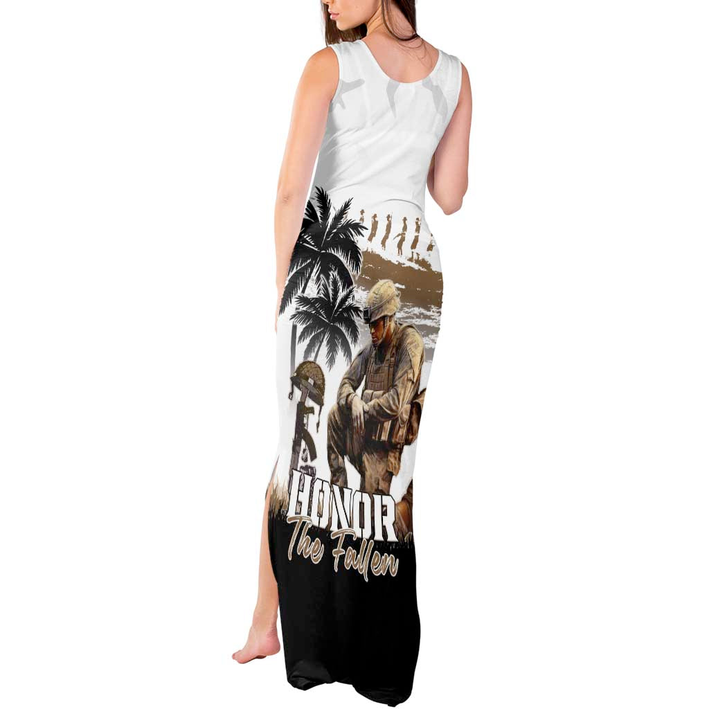 Hawaii Veterans Day Tank Maxi Dress Honor The Fallen Flag Grunge Style