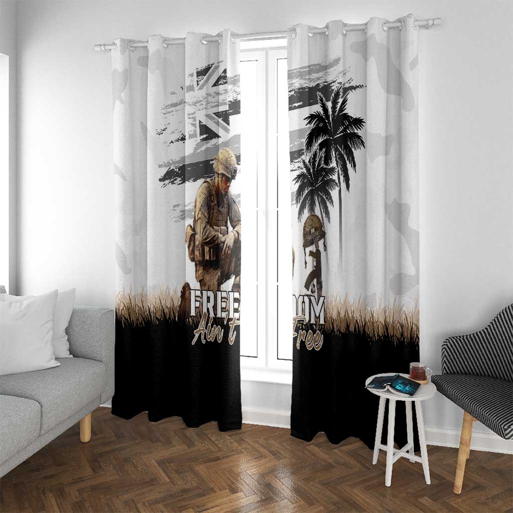 Hawaii Veterans Day Window Curtain Honor The Fallen Flag Grunge Style