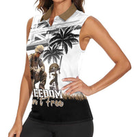 Hawaii Veterans Day Women Sleeveless Polo Shirt Honor The Fallen Flag Grunge Style LT05 - Polynesian Pride
