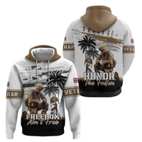 Hawaii Veterans Day Zip Hoodie Honor The Fallen Flag Grunge Style LT05 - Polynesian Pride