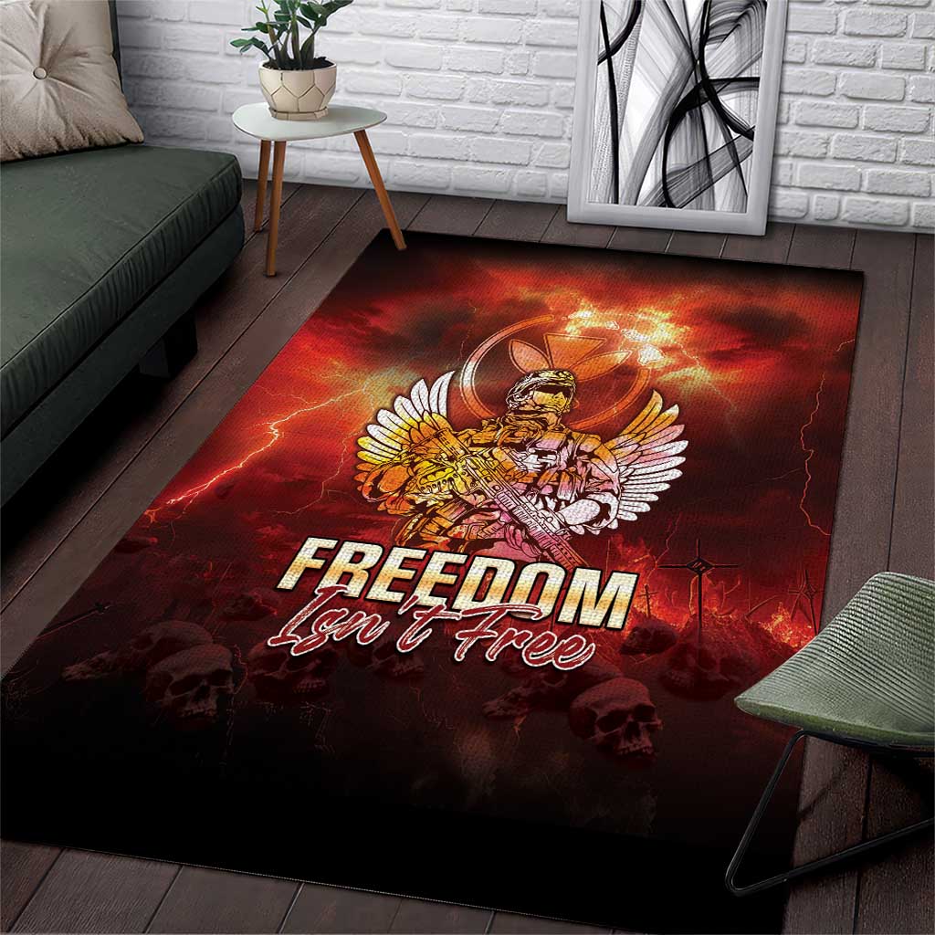 Hawaii Veterans Day Area Rug May We Never Forget Freedom Isn't Free