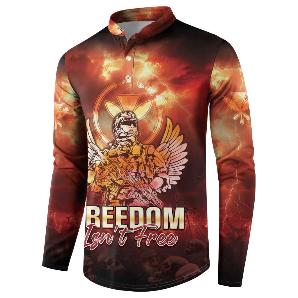 Hawaii Veterans Day Button Sweatshirt May We Never Forget Freedom Isn't Free