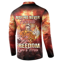 Hawaii Veterans Day Button Sweatshirt May We Never Forget Freedom Isn't Free