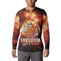 Hawaii Veterans Day Button Sweatshirt May We Never Forget Freedom Isn't Free