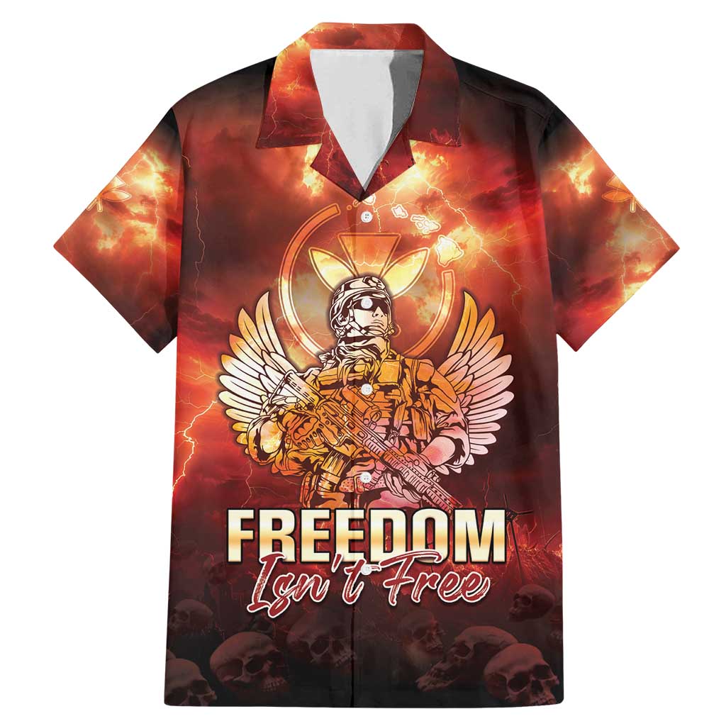 Hawaii Veterans Day Family Matching Mermaid Dress and Hawaiian Shirt May We Never Forget Freedom Isn't Free