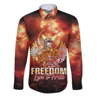 Hawaii Veterans Day Family Matching Short Sleeve Bodycon Dress and Hawaiian Shirt May We Never Forget Freedom Isn't Free