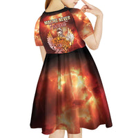 Hawaii Veterans Day Kid Short Sleeve Dress May We Never Forget Freedom Isn't Free