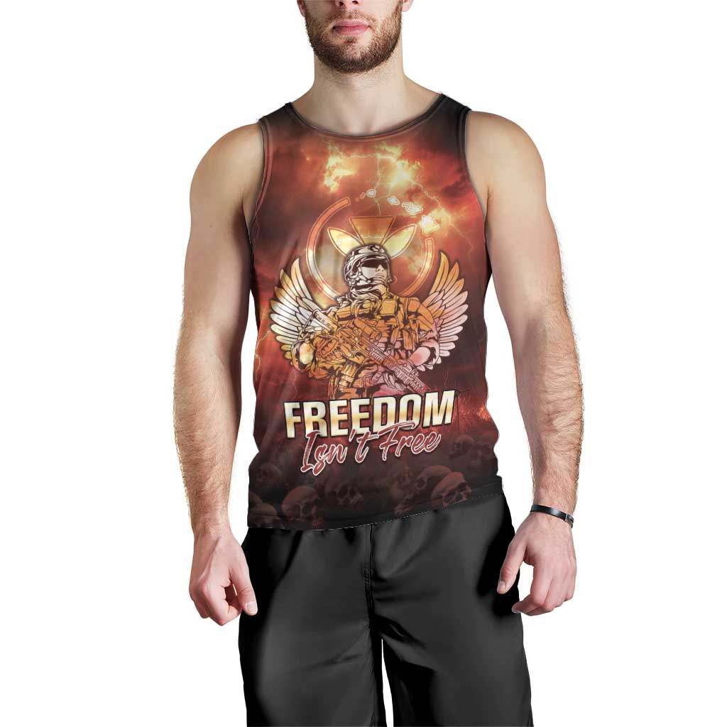 Hawaii Veterans Day Men Tank Top May We Never Forget Freedom Isn't Free