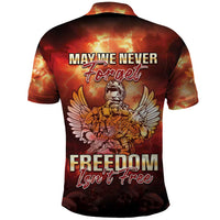 Hawaii Veterans Day Polo Shirt May We Never Forget Freedom Isn't Free