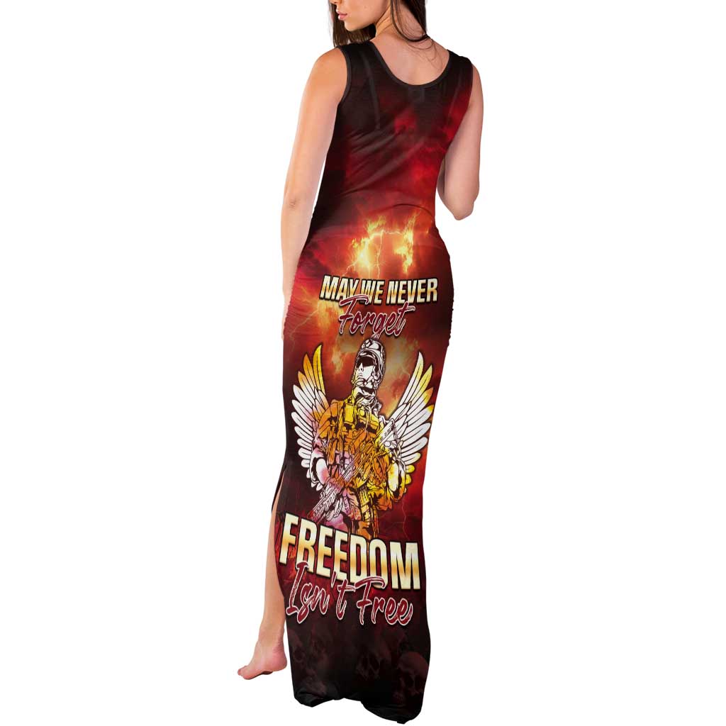 Hawaii Veterans Day Tank Maxi Dress May We Never Forget Freedom Isn't Free