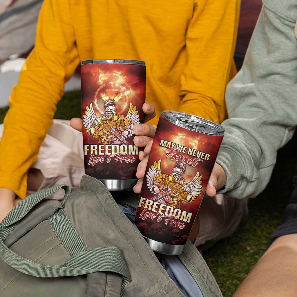 Hawaii Veterans Day Tumbler Cup May We Never Forget Freedom Isn't Free