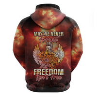 Hawaii Veterans Day Zip Hoodie May We Never Forget Freedom Isn't Free LT05 - Polynesian Pride