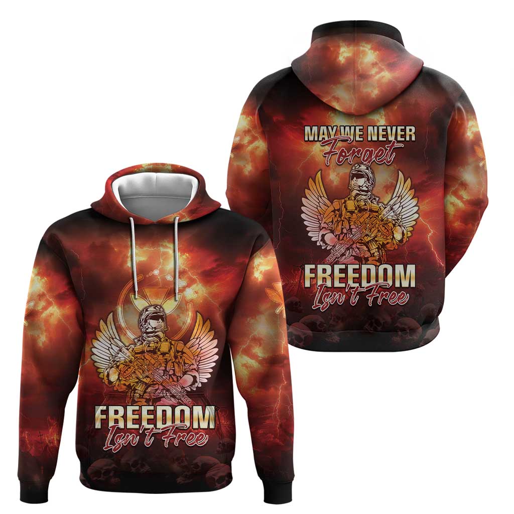 Hawaii Veterans Day Zip Hoodie May We Never Forget Freedom Isn't Free LT05 - Polynesian Pride
