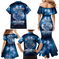 Federated States of Micronesia Veterans Day Family Matching Mermaid Dress and Hawaiian Shirt May We Never Forget Freedom Isn't Free LT05 - Polynesian Pride