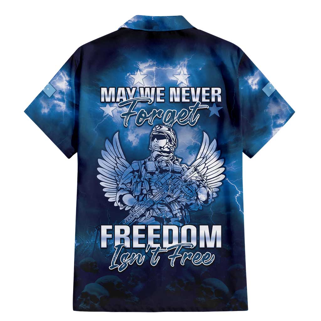 Federated States of Micronesia Veterans Day Family Matching Mermaid Dress and Hawaiian Shirt May We Never Forget Freedom Isn't Free LT05 - Polynesian Pride