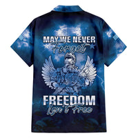 Federated States of Micronesia Veterans Day Family Matching Off The Shoulder Long Sleeve Dress and Hawaiian Shirt May We Never Forget Freedom Isn't Free LT05 - Polynesian Pride