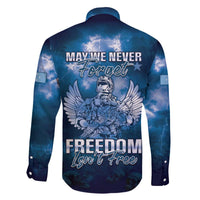 Federated States of Micronesia Veterans Day Family Matching Off The Shoulder Long Sleeve Dress and Hawaiian Shirt May We Never Forget Freedom Isn't Free LT05 - Polynesian Pride