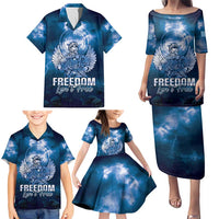 Federated States of Micronesia Veterans Day Family Matching Puletasi and Hawaiian Shirt May We Never Forget Freedom Isn't Free LT05 - Polynesian Pride