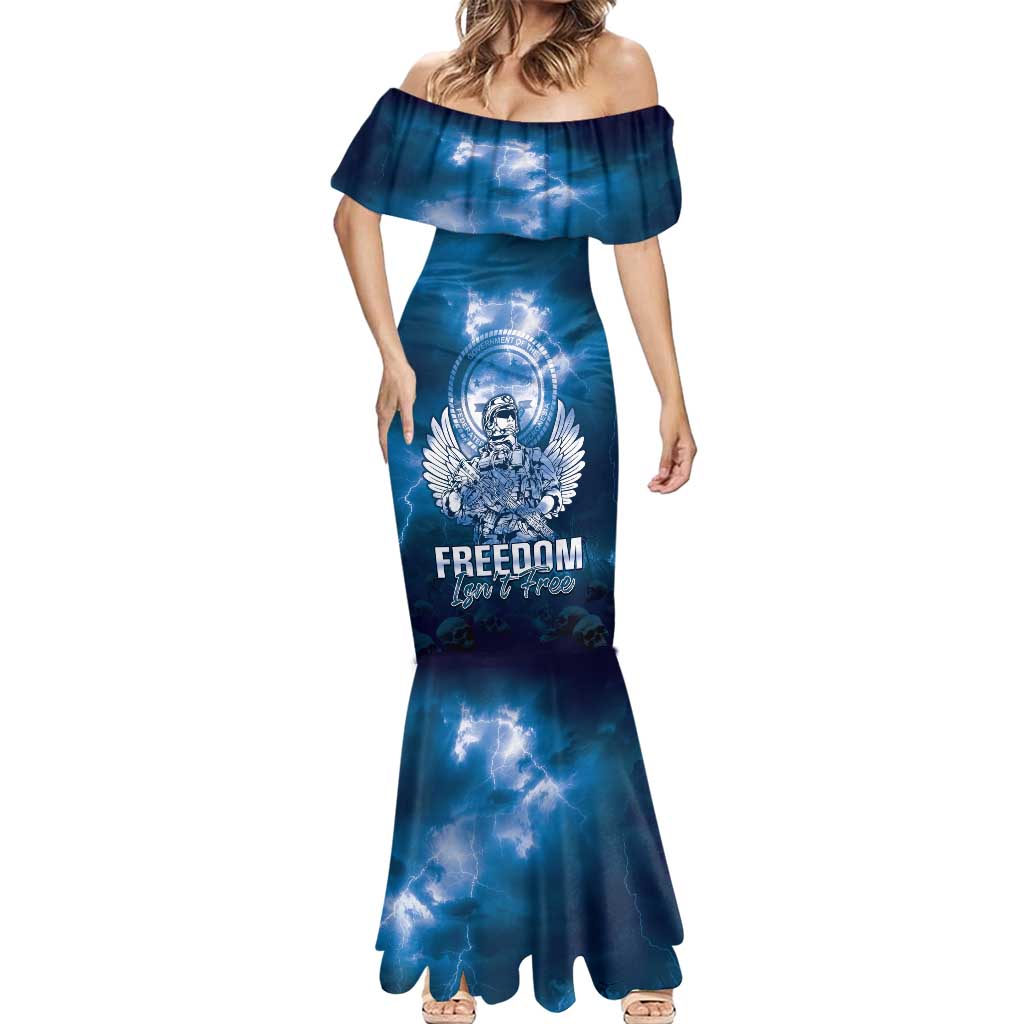 Federated States of Micronesia Veterans Day Mermaid Dress May We Never Forget Freedom Isn't Free LT05 - Polynesian Pride