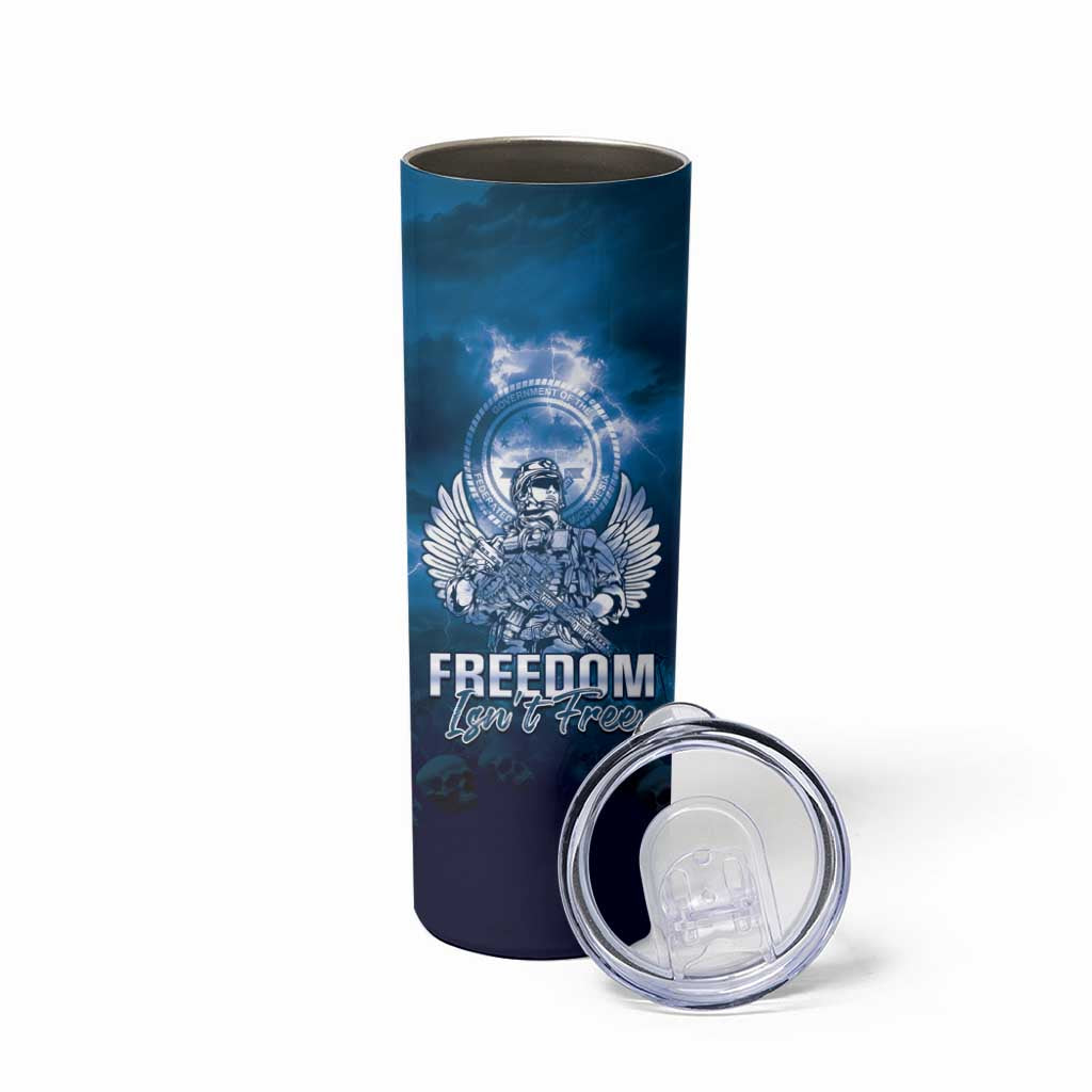 Federated States of Micronesia Veterans Day Skinny Tumbler May We Never Forget Freedom Isn't Free LT05 - Polynesian Pride