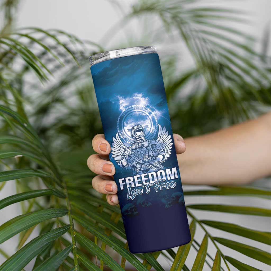 Federated States of Micronesia Veterans Day Skinny Tumbler May We Never Forget Freedom Isn't Free LT05 - Polynesian Pride