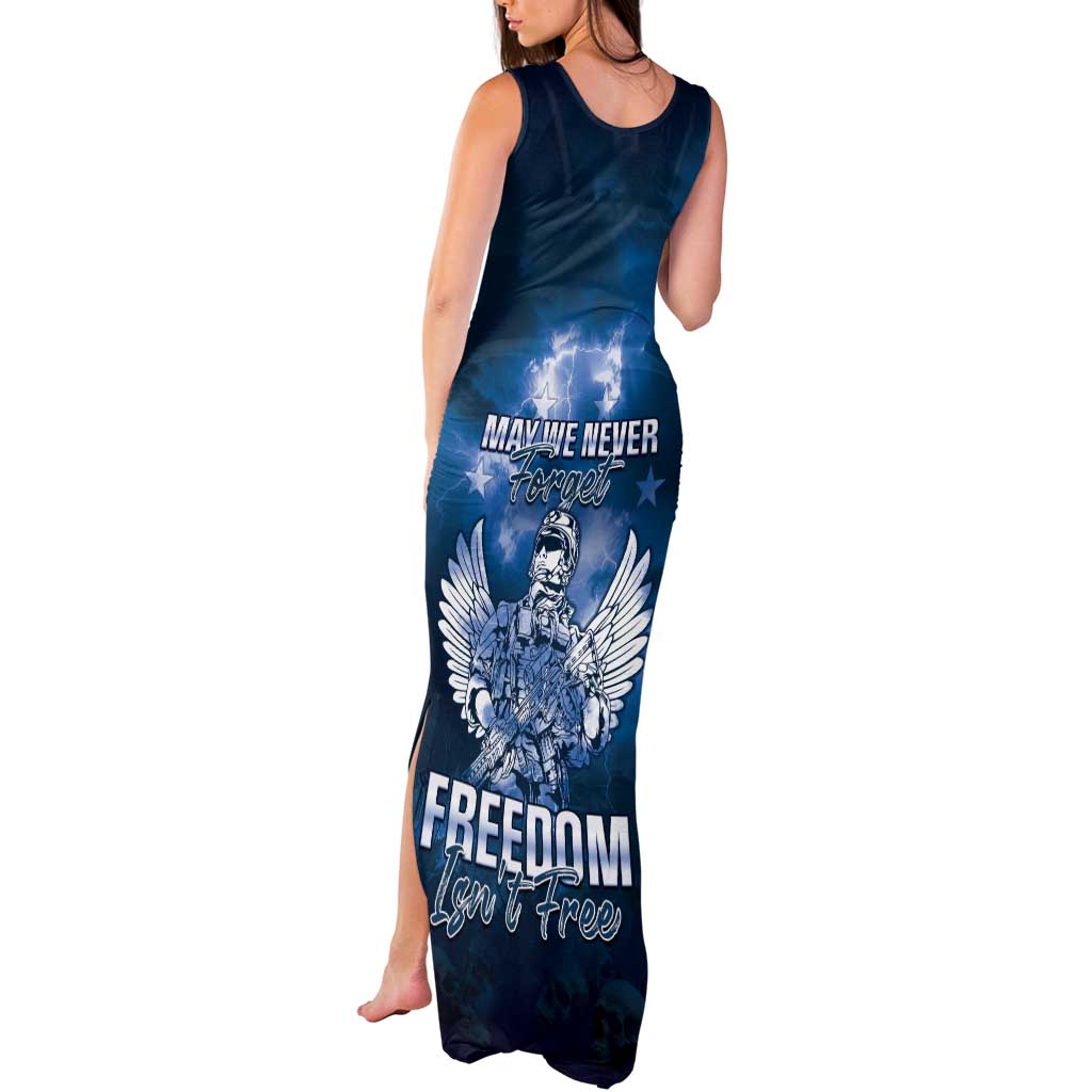 Federated States of Micronesia Veterans Day Tank Maxi Dress May We Never Forget Freedom Isn't Free