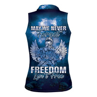 Federated States of Micronesia Veterans Day Women Sleeveless Polo Shirt May We Never Forget Freedom Isn't Free LT05 - Polynesian Pride